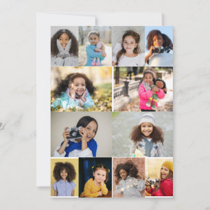 Design Your Own 12 Photo Collage Thank You Card