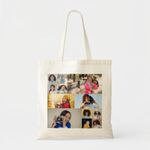 Design Your Own 12 Photo Collage Tote Bag