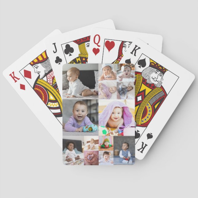Design Your Own 13 Photo Collage Playing Cards (Back)