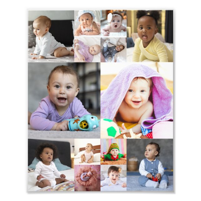 Design Your Own 14 Photo Collage Print (Front)