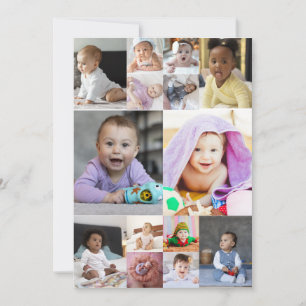 Design Your Own 14 Photo Collage Thank You Card