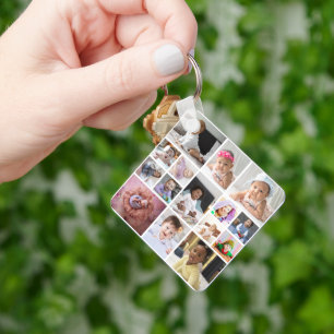 Design Your Own 15 Photo Collage Keychain