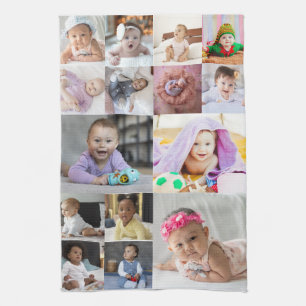 Design Your Own 15 Photo Collage  Kitchen Towel