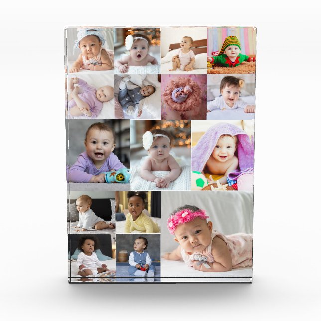 Design Your Own 16 Photo Collage  Block (Front)