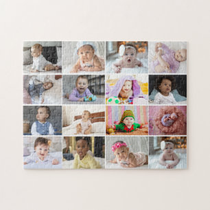 Design Your Own 16 Photo Collage  Jigsaw Puzzle