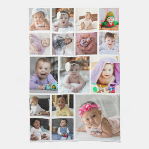 Design Your Own 16 Photo Collage  Kitchen Towel