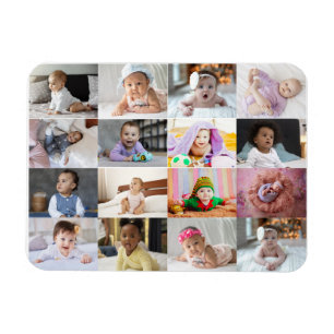 Design Your Own 16 Photo Collage Magnet