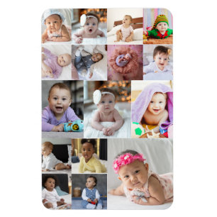 Design Your Own 16 Photo Collage Magnet
