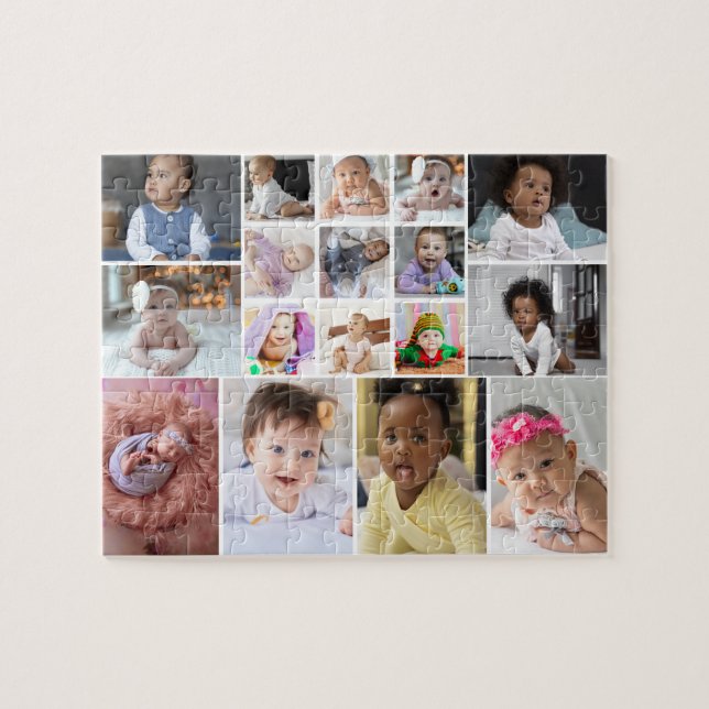 Design Your Own 17 Photo Collage  Jigsaw Puzzle (Horizontal)