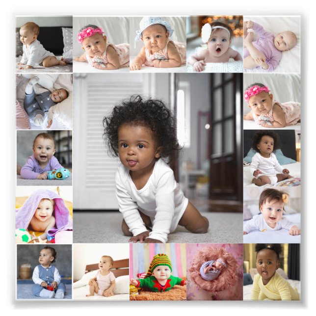 Design Your Own 17 Photo Collage Print (Front)