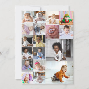 Design Your Own 18 Photo Collage Announcement