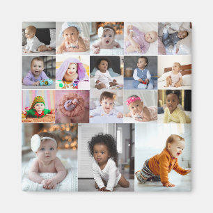 Design Your Own 18 Photo Collage Magnet