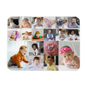 Design Your Own 18 Photo Collage Magnet