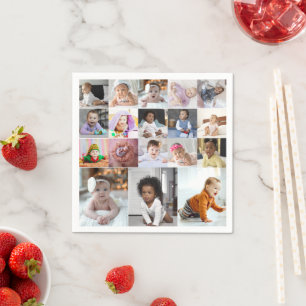 Design Your Own 18 Photo Collage Napkin
