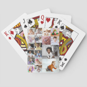 Design Your Own 18 Photo Collage  Playing Cards