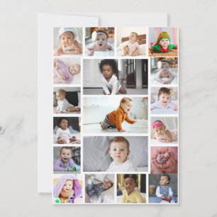 Design Your Own 19 Photo Collage Card