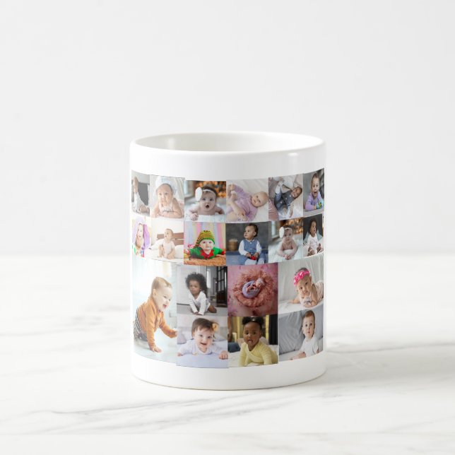 Design Your Own 19 Photo Collage  Coffee Mug (Center)