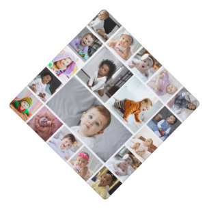 Design Your Own 19 Photo Collage Graduation Cap Topper