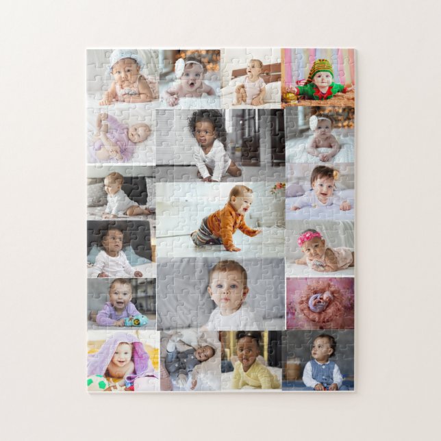 Design Your Own 19 Photo Collage  Jigsaw Puzzle (Vertical)