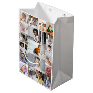 Design Your Own 19 Photo Collage  Medium Gift Bag