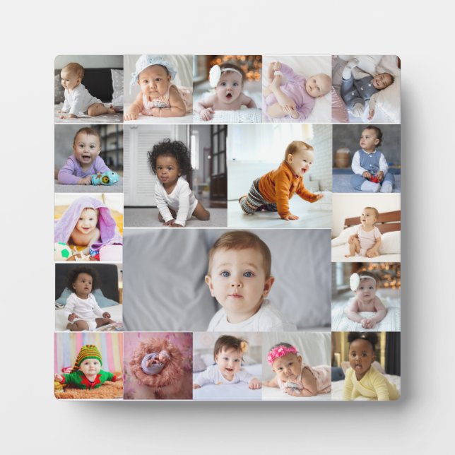Design Your Own 19 Photo Collage Plaque (Front)