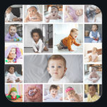 Design Your Own 19 Photo Collage Square Sticker<br><div class="desc">Customize your own personal photography. You can make this custom product for special occasions like weddings,  birthdays,  Christmas,  Holidays,  Memorials,  Graduation,  Anniversaries and more. It can also be given as a gift to your best friend,  close friend,  family,  and relatives.</div>