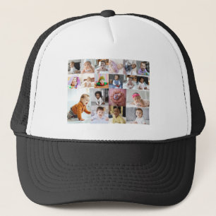 Design Your Own 19 Photo Collage  Trucker Hat