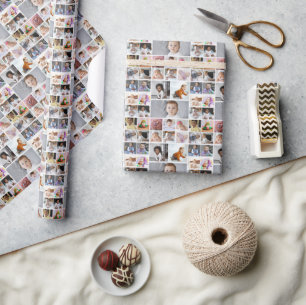 Design Your Own 19 Photo Collage Wrapping Paper