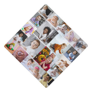 Design Your Own 20 Photo Collage Graduation Cap Topper