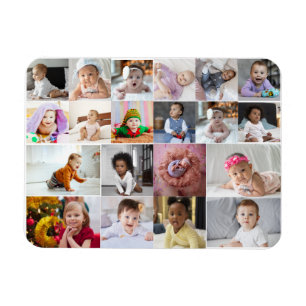 Design Your Own 20 Photo Collage Magnet