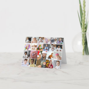 Design Your Own 21 Photo Collage Holiday Card