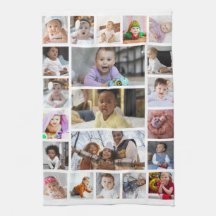 Design Your Own 21 Photo Collage Kitchen Towel