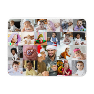 Design Your Own 21 Photo Collage Magnet
