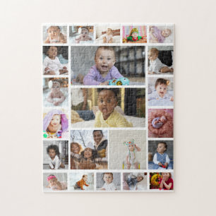 Design Your Own 22 Photo Collage Poster Jigsaw Puzzle