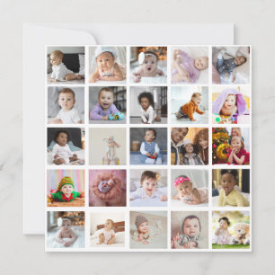 Design Your Own 25 Photo Collage Holiday Card