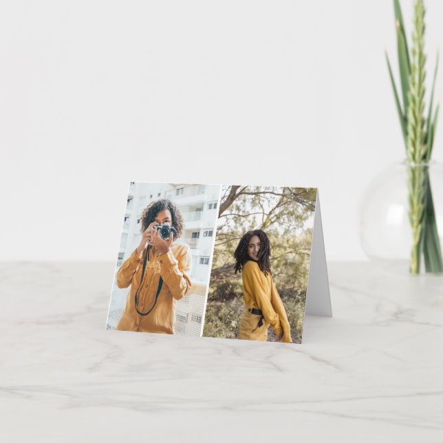 Design Your Own 2 Photo Collage Card (Front)