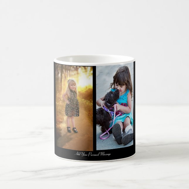 Design Your Own 2 Photo Collage Coffee Mug (Center)