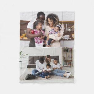 Design Your Own 2 Photo Collage Fleece Blanket