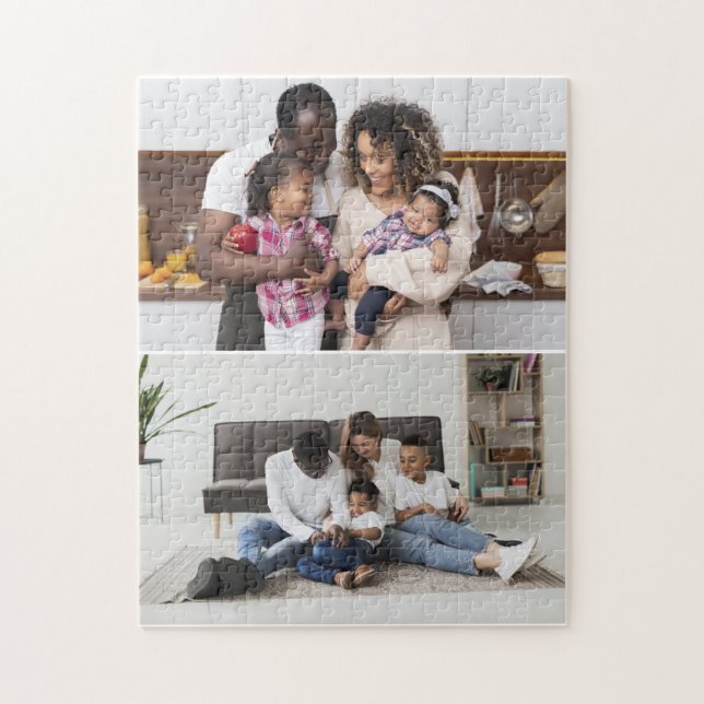 Design Your Own 2 Photo Collage Jigsaw Puzzle (Vertical)