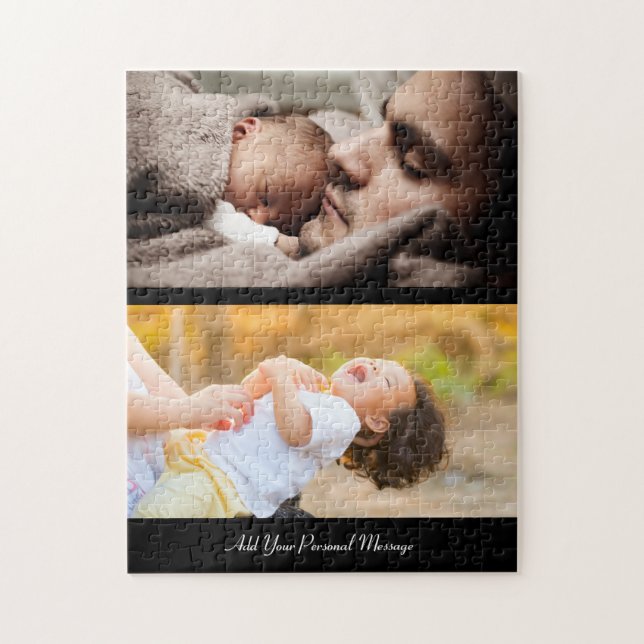 Design Your Own 2 Photo Collage Jigsaw Puzzle (Vertical)