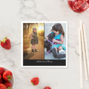 Design Your Own 2 Photo Collage Napkin