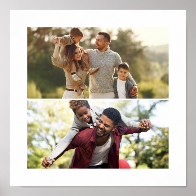 Design Your Own 2 Photo Collage Poster (Front)