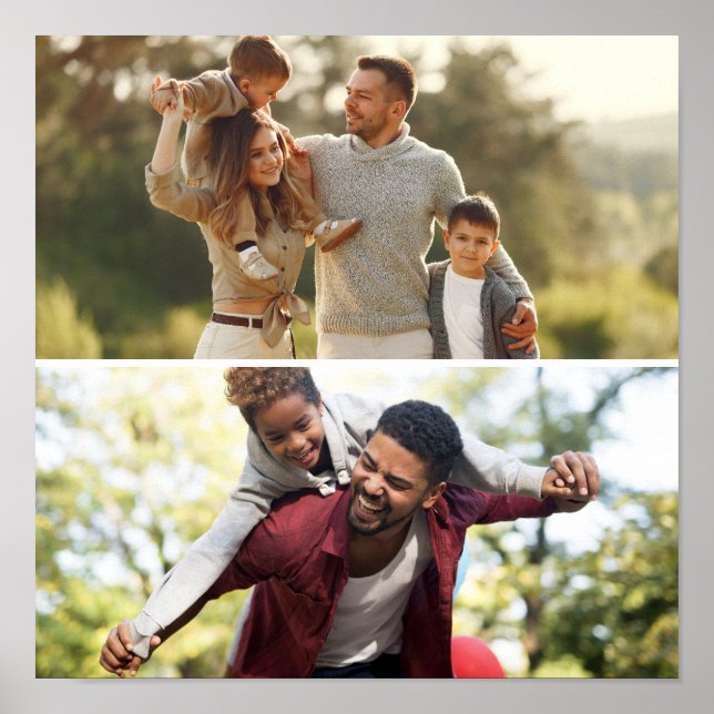 Design Your Own 2 Photo Collage Poster (Front)
