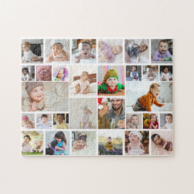 Design Your Own 30 Photo Collage Jigsaw Puzzle (Horizontal)
