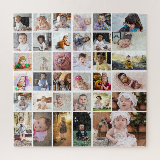 Design Your Own 35 Photo Collage Jigsaw Puzzle (Vertical)