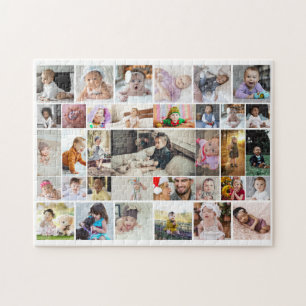Design Your Own 35 Photo Collage Poster Jigsaw Puzzle