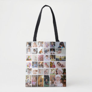 Design Your Own 35 Photo Collage Tote Bag