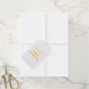 Design Your Own 3.5" x 2" Luggage Gold Cotton Gift Tags