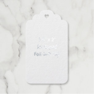 Design Your Own 3.5" x 2" Scalloped Silver Gift Tags