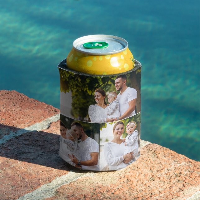 Design Your Own 3 Photo Collage Can Cooler (In Situ Pool)